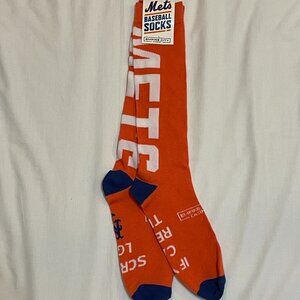 New York Mets Baseball Socks One Pair Orange